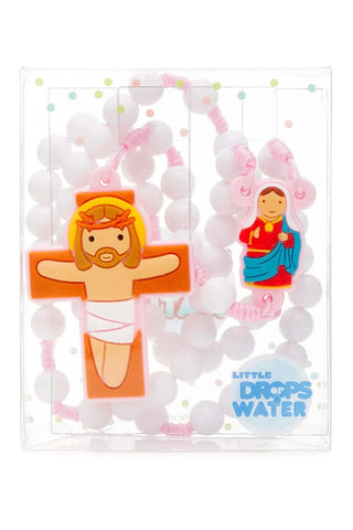 Immaculate Heart Catholic Rosary Girls | Pink Prayer Beads | Little Drops of Water