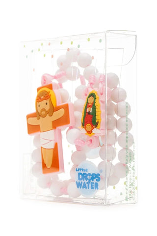 Our Lady Guadalupe Catholic Rosary Girls | Pink Prayer Beads | Little Drops of Water