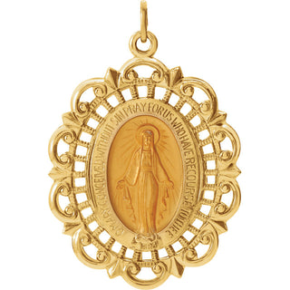 14K Yellow Gold Miraculous Medal