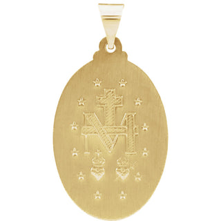 14K Yellow Gold Miraculous Medal - Large