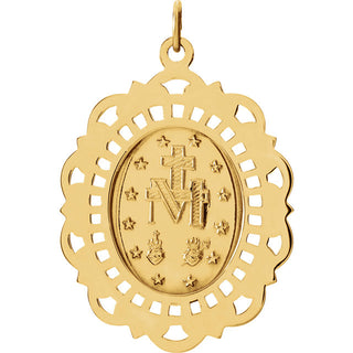 14K Yellow Gold Miraculous Medal