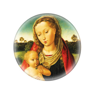 Mary And Jesus Glass Magnet