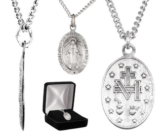 Small Sterling Silver Miraculous Medal - 40% Off
