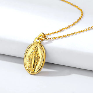 Gold Miraculous Mary Medal