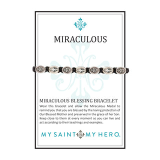 Miraculous Mary Blessing Bracelet Dark Blue ‚Äì Silver