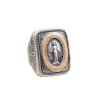 Vintage Miraculous Medal Ring - Resizable
