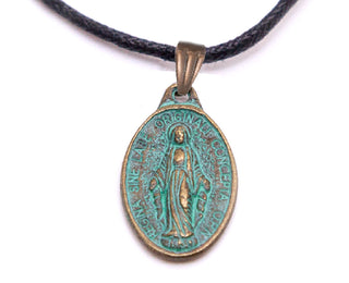 Vintage Miraculous Medal - Patina Finish