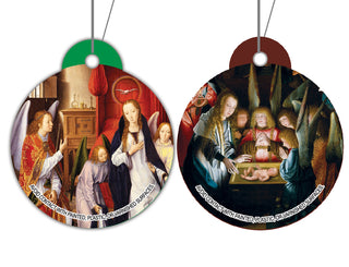 Annunciation and Nativity Air Freshener and Ornament - Christmas Tree scent