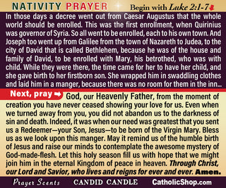 Nativity candle