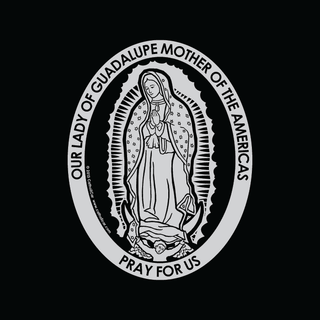 Our Lady of Guadalupe Vinyl Transparent Silver Decal