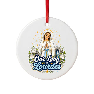 Our Lady of Lourdes Ceramic Ornament