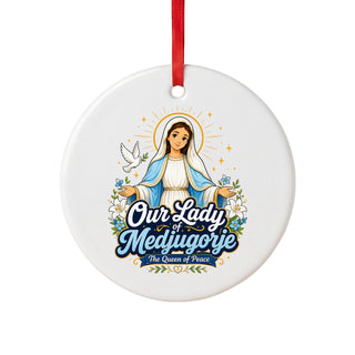 Our Lady of Medjugorje Ceramic Ornament