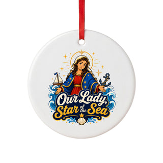 Our Lady Star of the Sea Ceramic Ornament