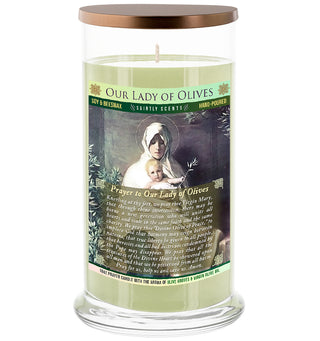 Our Lady of Olives Scented Prayer Candle - Olive Grove