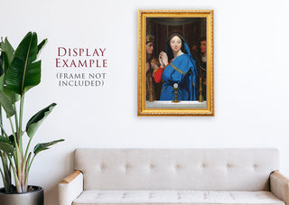 Adoring Virgin Mary Painting on Stretched Canvas - Small