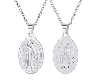Sterling Silver Miraculous Medal and Chain