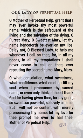 Our Lady of Perpetual Help Prayer Cards