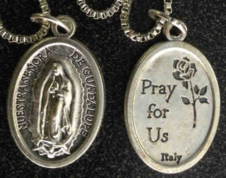 Our Lady Of Guadalupe/Pray For Us Medal In Nickel1" 23"