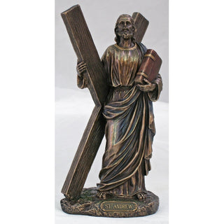 St.Andrew Lightly Hand-Painted Cold Cast Bronze 8" - SALE