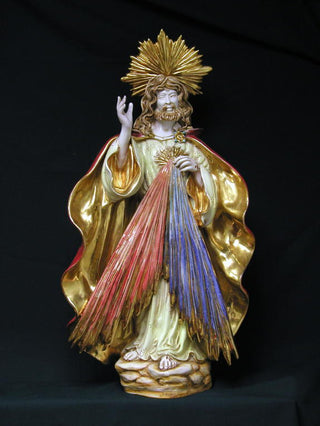 Divine Mercy Hand-Painted Ceramic 14X26"