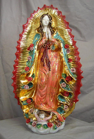 Our Lady Of Guadalupe Hand-Painted Ceramic 24"