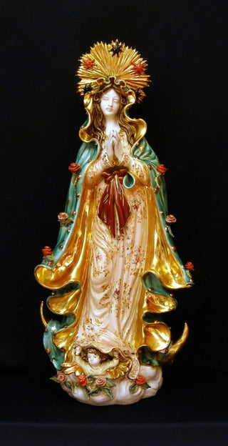 Our Lady Of Guadalupe Hand-Painted Ceramic 24"