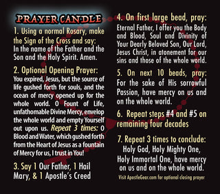 Divine Mercy Chaplet and Prayer Candle