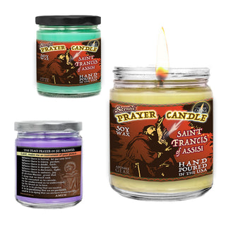 St. Francis of Assisi Scented Prayer Candle - Medium Jar