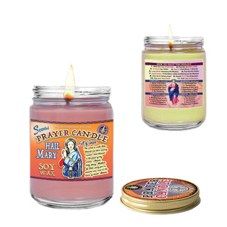 Hail Mary Scented Prayer Candle - Medium Jar