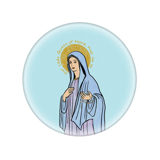 Queen of Peace Glass Magnet