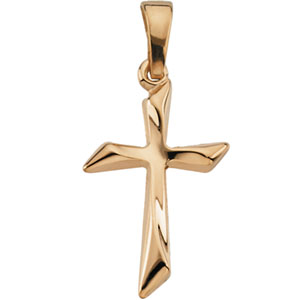 14K Yellow Gold Cross Pendant