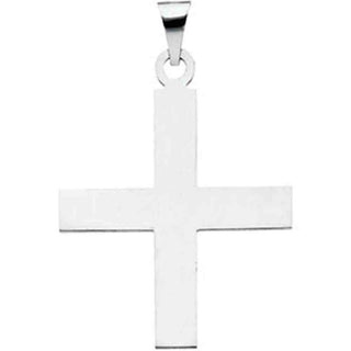 14K White Gold Greek Cross Pendant