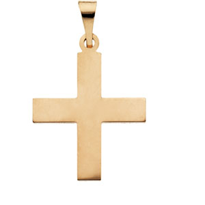 14K Yellow Gold Greek Cross Pendant
