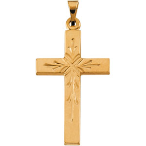 14K Yellow Gold Cross Pendant