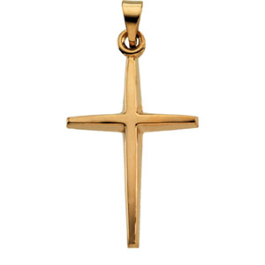14K Yellow Gold Cross Pendant