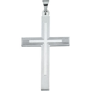 Sterling Silver Extra Heavy Cross Pendant with Chain