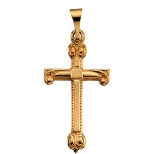 14K Yellow Gold Cross Pendant