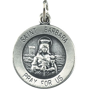 14K Yellow Gold Saint Barbara Pendant