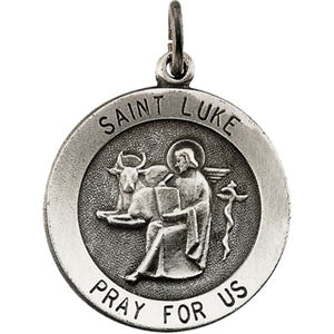 Sterling Silver St. Luke Pendant with Chain