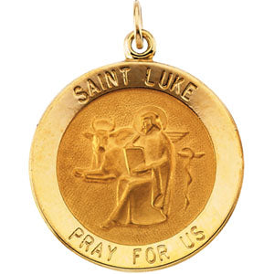 14K Yellow Gold St. Luke Pendant