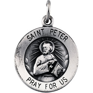 Sterling Silver St. Peter Pendant with Chain