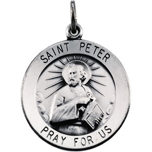 Sterling Silver St. Peter Pendant with Chain
