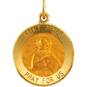 14K Yellow Gold St. Peter Pendant