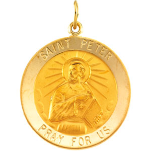 14K Yellow Gold St. Peter Pendant