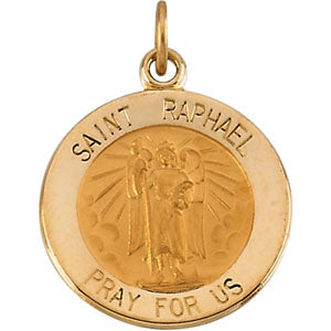 14K Yellow Gold St. Raphael Pendant