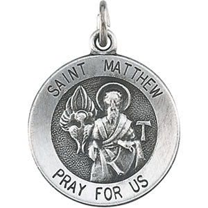 Sterling Silver St. Matthew Pendant with Chain