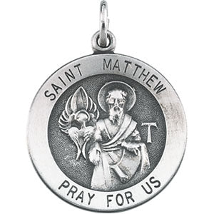 Sterling Silver St. Matthew Pendant with Chain