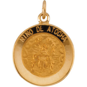 14K Yellow Gold Nino De Atocha Pendant