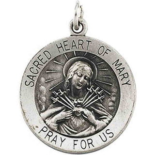 14K Yellow Gold Round Sacred Heart Of Mary Pen at Catholic Shop