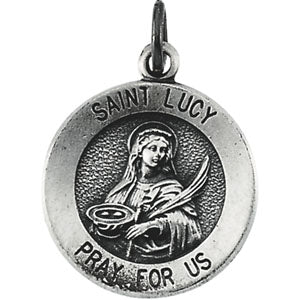 14K Yellow Gold Saint Lucy Pendant